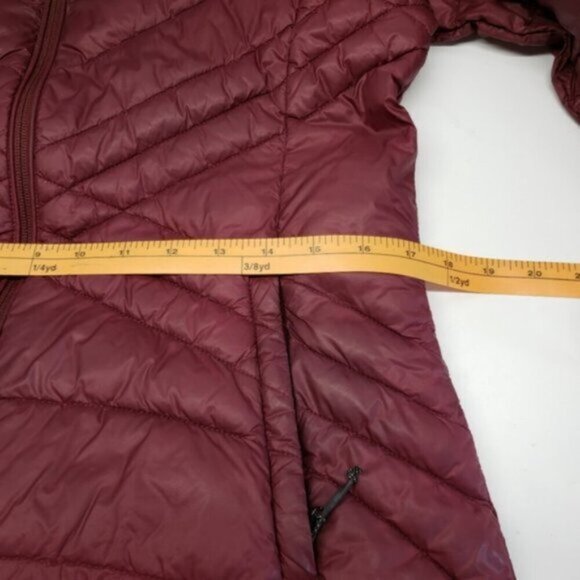 Lole Winter Puff Style Burgundy Coat Jacket Size Medium Hooded - Picture 12 of 16